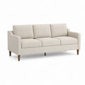 3-Sitzer Sofa Beige Polyester Gerade 210 x 88 x 85 cm