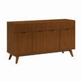Sideboard Walnussfarben MDF mit Walnussfurnier Rechteckig 160 x 40 x 85 cm