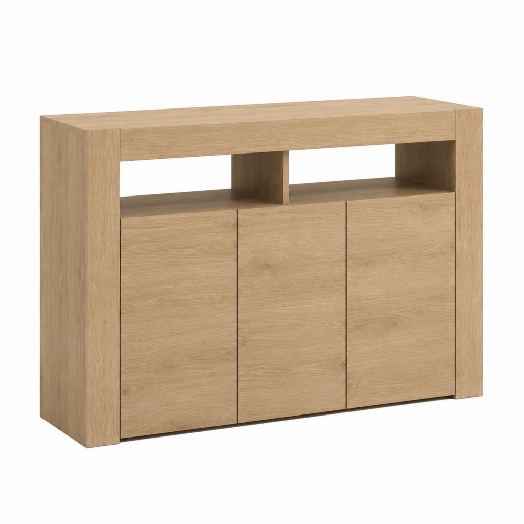 Sideboard Eiche hell Spanplatte rechteckig 120 x 40 x 100 cm
