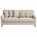 2-Sitzer Sofa Beige aus Polyester Rechteckig 178 x 86 x 84 cm